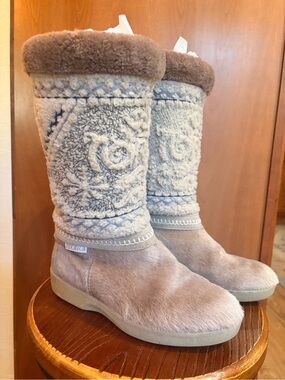 Tecnica Fur Après-Ski Boots Embroidered Textile 39